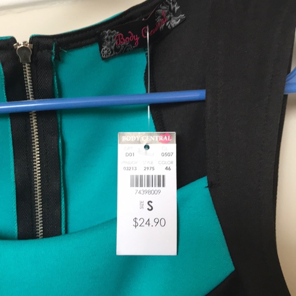 Teal and Black Dress - Picture 3 of 4